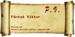 Péntek Viktor névjegykártya